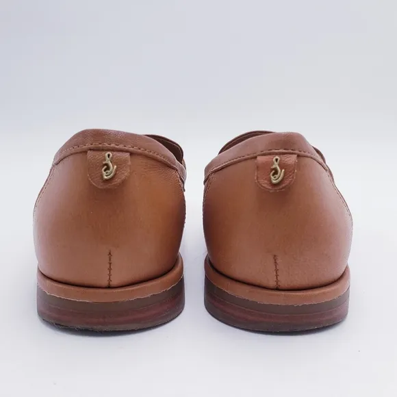 Sam Edelman Birch Penny Loafer Women’s 8 Tan Leather Slip On Flats Almond Toe