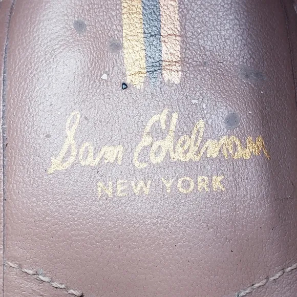Sam Edelman Birch Penny Loafer Women’s 8 Tan Leather Slip On Flats Almond Toe