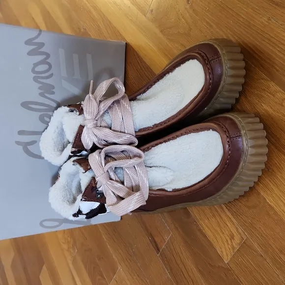 Sam Edelman Brown and Cream Patterned Boots