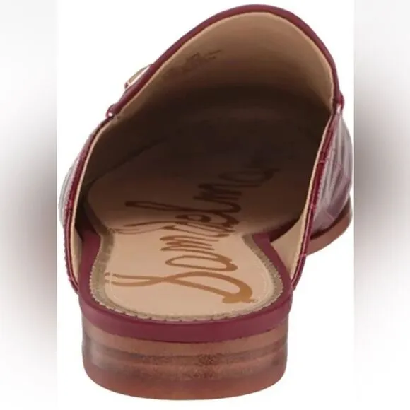 Sam Edelman Linnie Rhubarb Slip On Almond Toe Embellished Loafers Mules size 5