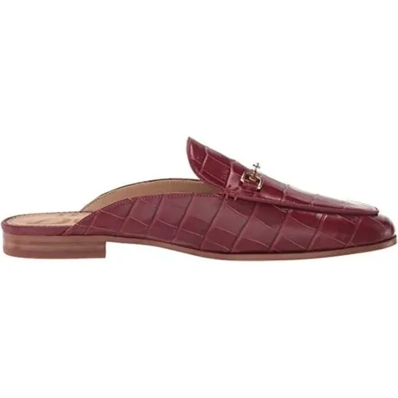 Sam Edelman Linnie Rhubarb Slip On Almond Toe Embellished Loafers Mules size 5