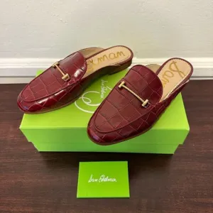 Sam Edelman Linnie Rhubarb Slip On Almond Toe Embellished Loafers Mules size 5