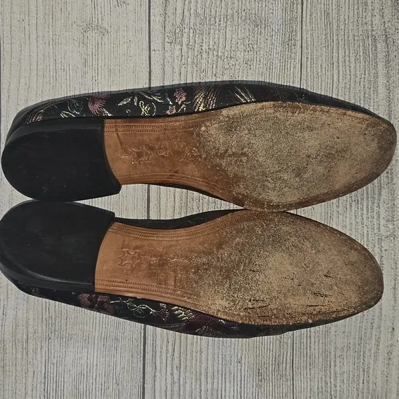 Sam Edelman Women's Loraine Loafers  Black Multi Majestic Bird Size 8