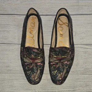 Sam Edelman Women's Loraine Loafers  Black Multi Majestic Bird Size 8