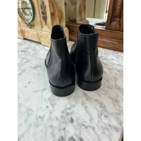 Sandro Black Leather Chelsea Ankle Boots 41 10