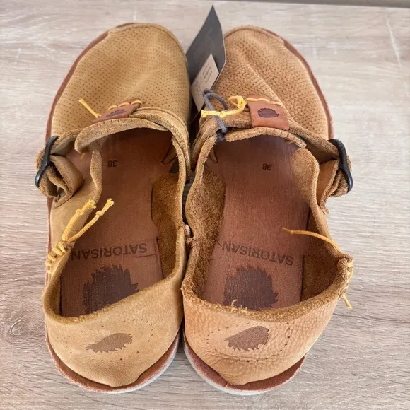 Satorisan Benirras Perforated Marnie Brown Suede Shoes Size 7, EUR 38