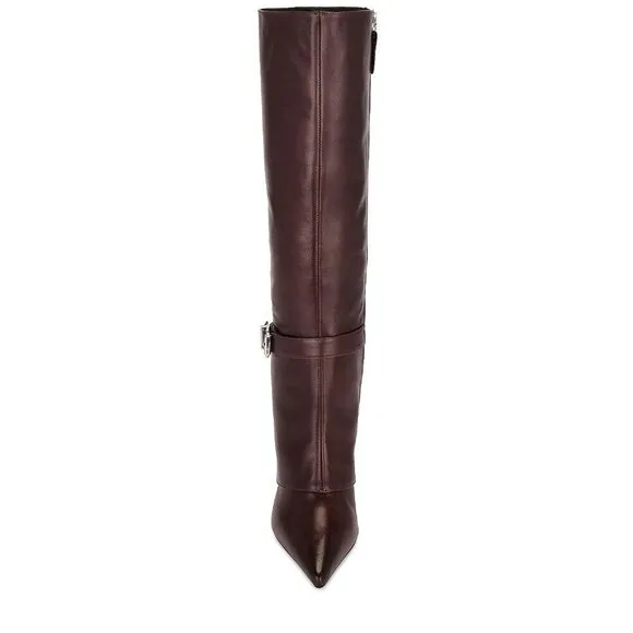 Schutz Jorian Up Boots in Dark Chocolate 5 with Box Womens Knee High