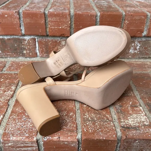 Schutz Kelsie Platform Leather Strappy Heeled Sandal Women's Size 10