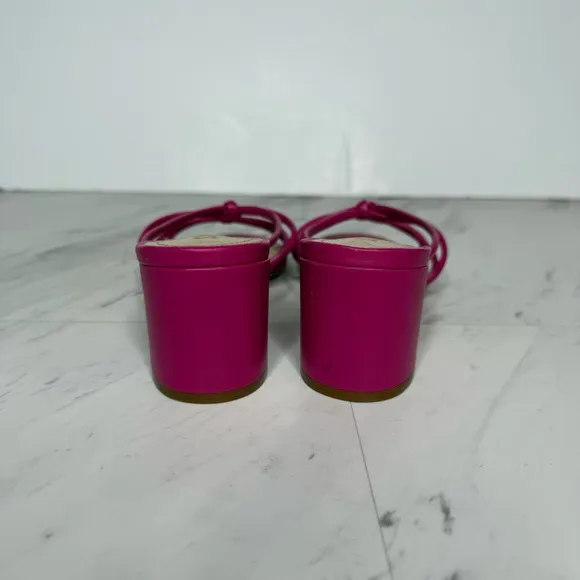 Schutz Princey Pink Faux Leather Knotted Strap Sandal 7 1/2 B
