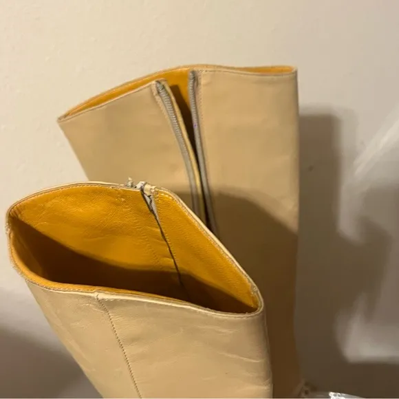 Sebastiano Migliore Leather Knee High Heeled Boots • Made in Italy 36/6