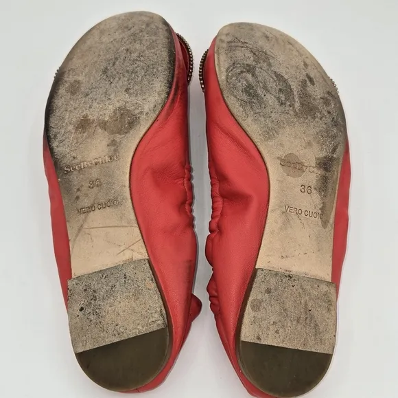 See by Chloe Clara Zipper-Bow Ballerina Flat Pink Leather EU 36 US 5.5