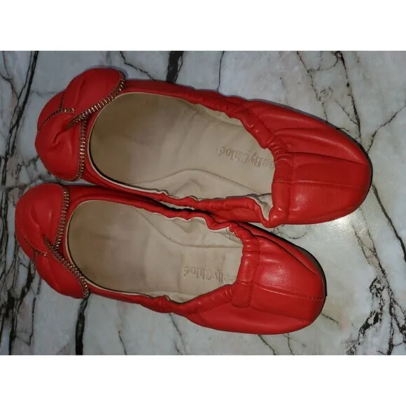 See by Chloe Clara Zipper-Bow Ballerina Flat Pink Leather EU 36 US 5.5