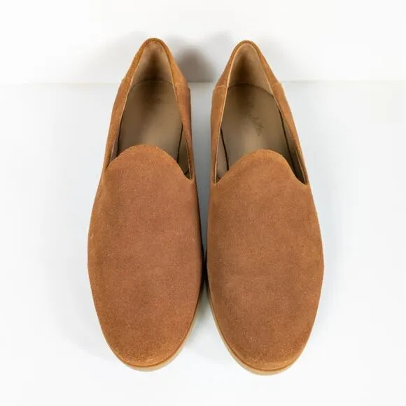 SEYCHELLES Brown Suede Leather Blend In Slip On Flats Round Toe Women's 7.5