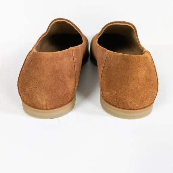 SEYCHELLES Brown Suede Leather Blend In Slip On Flats Round Toe Women's 7.5