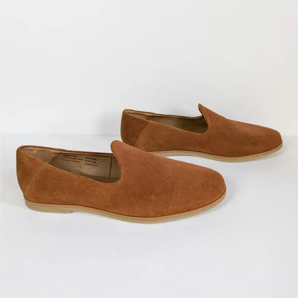 SEYCHELLES Brown Suede Leather Blend In Slip On Flats Round Toe Women's 7.5