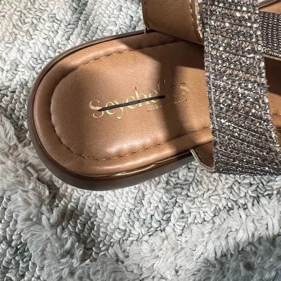 Seychelles Brown Textured Slingback Sandals