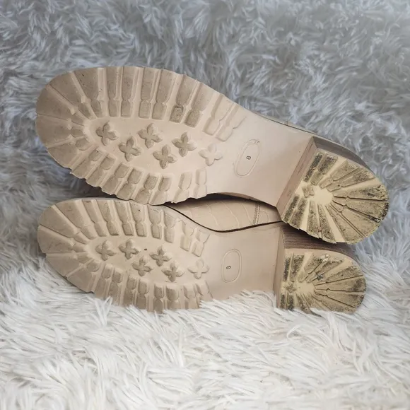 Seychelles Far Fetched Alligator Print Cream Heeled Ankle Boots