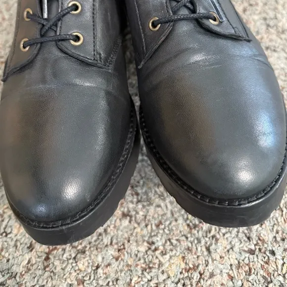 Sezane Dana leather Ankle Boots smooth black size 36