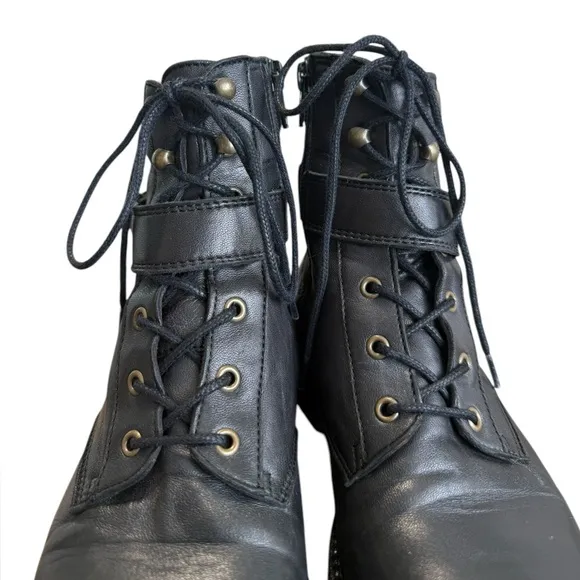 Sezane Dana leather Ankle Boots smooth black size 36