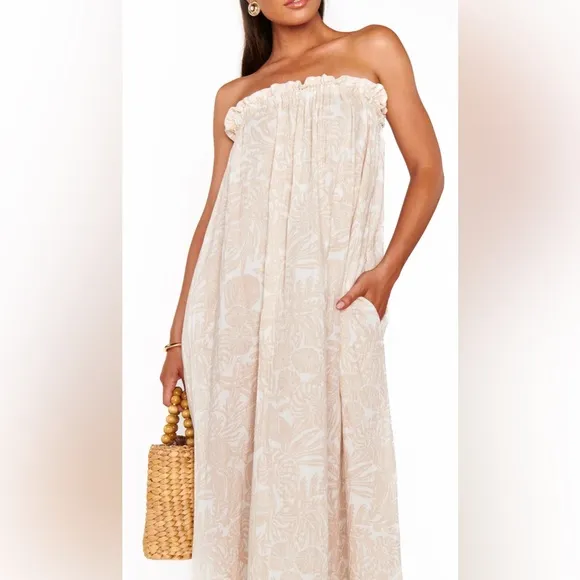 Show Me Your Mumu Around The World Maxi Dress Same Shells Gauze NWT Size M
