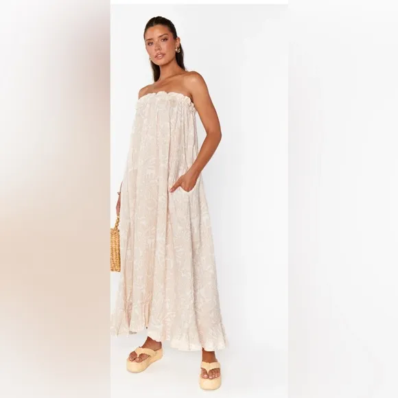 Show Me Your Mumu Around The World Maxi Dress Same Shells Gauze NWT Size M