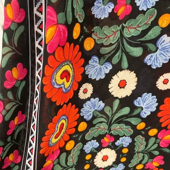 Show Me Your Mumu Byron Mexicali Multi Print Mini Chiffon Dress Size Medium