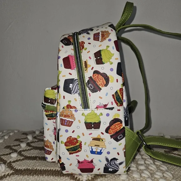 Shrek Loungefly Mini Backpack Cupcake Fiona Donkey Green White Fiona Donkey