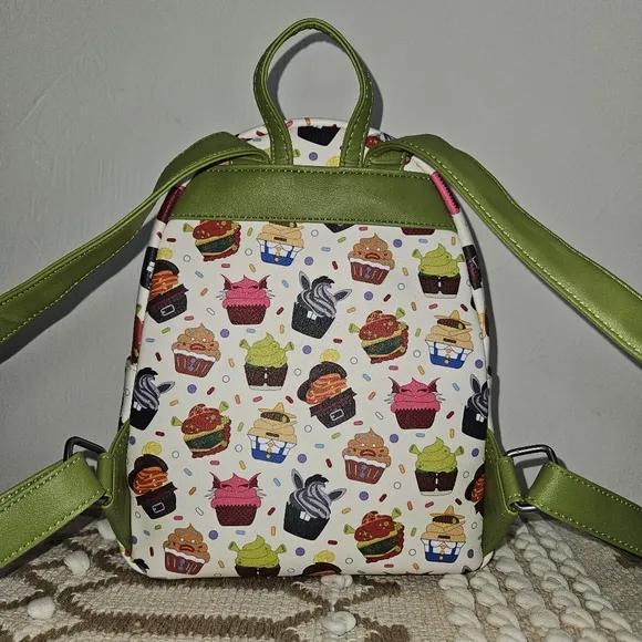 Shrek Loungefly Mini Backpack Cupcake Fiona Donkey Green White Fiona Donkey