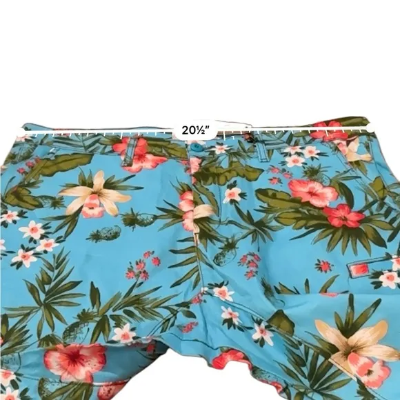Silence is Golden Denim‎ Blue Multicolor Floral Print Jogger Jeans Sz 40 NEW