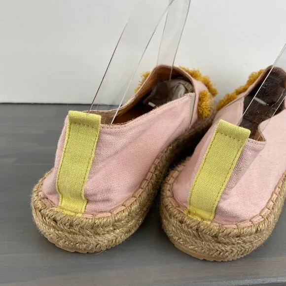 Silvia Cobos Soil Mocasines Leather Flat Espadrilles Women 12 Pink Floral NEW