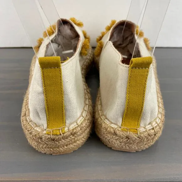 Silvia Cobos Soil Mocasines Leather Flat Espadrilles Women 7.5 White Floral NEW
