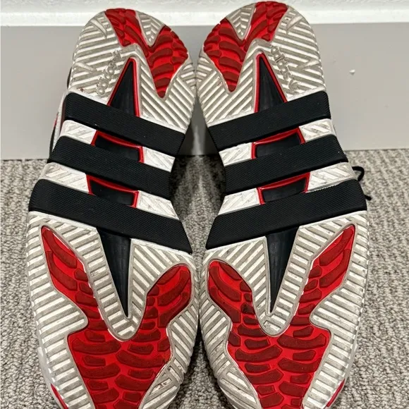 Size 11.5 - adidas Niteball Crystal White Scarlet
