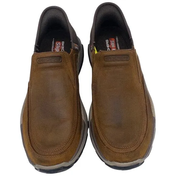 Skechers Respected Elgin Hands Free Slip Ins  Loafers Men's Size 10.5 Brown