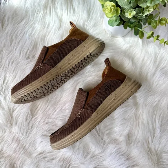 Skechers Men's Proven- Renco Slip-On Brown Loafer Size 8.5 New without Box