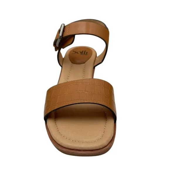 Sofft Garin Women’s Wedge Sandals Size 8.5 Brown Open-toe Hook &amp; loop Closure