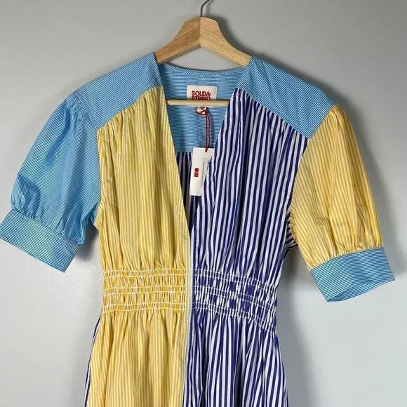 Solid &amp; Striped The Delilah Striped Cotton Midi Dress