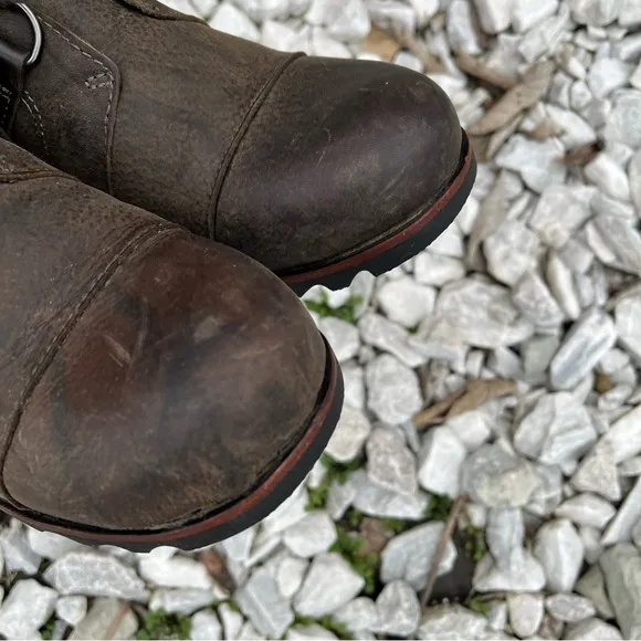 *Sorel | Brown Leather Joan of Arctic Wedge Boots Size 8