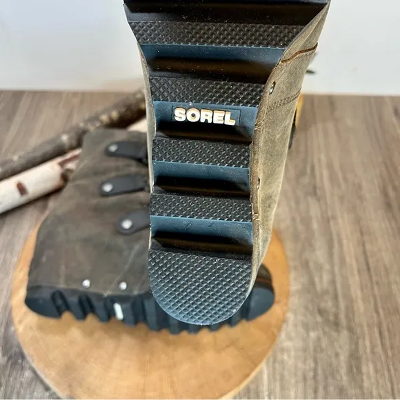*Sorel | Brown Leather Joan of Arctic Wedge Boots Size 8