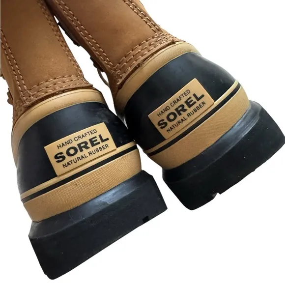 SOREL Caribou fleece-trimmed nubuck and rubber snow boots