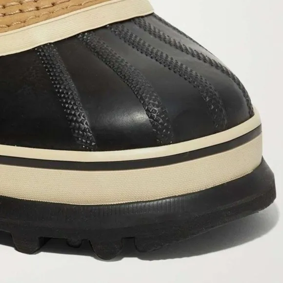 SOREL Caribou fleece-trimmed nubuck and rubber snow boots