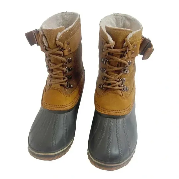 Sorel Fancy Lace II Boots in Elk Grizzly Bear Women's Snow Winter Boots Size 9