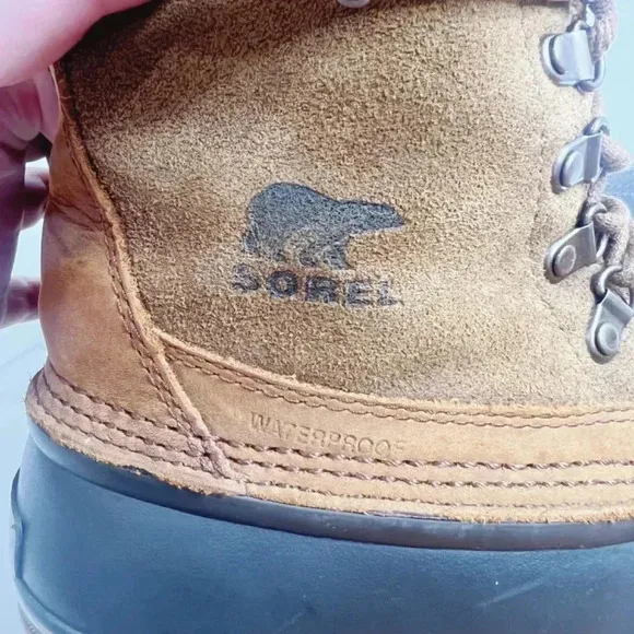 Sorel Fancy Lace II Boots in Elk Grizzly Bear Women's Snow Winter Boots Size 9