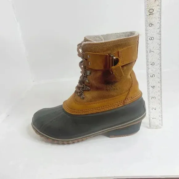 Sorel Fancy Lace II Boots in Elk Grizzly Bear Women's Snow Winter Boots Size 9