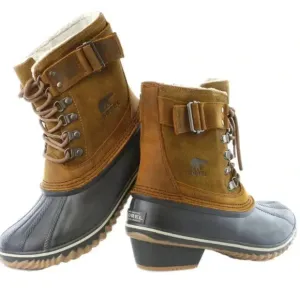 Sorel Fancy Lace II Boots in Elk Grizzly Bear Women's Snow Winter Boots Size 9