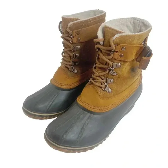 Sorel Fancy Lace II Boots in Elk Grizzly Bear Women's Snow Winter Boots Size 9