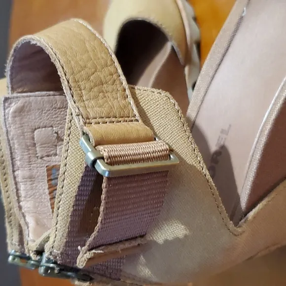SOREL Joanie II Ankle Strap, Zipper Back Sandals Size 39 EUR