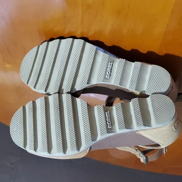 SOREL Joanie II Ankle Strap, Zipper Back Sandals Size 39 EUR