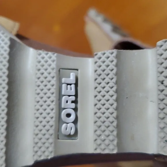 SOREL Joanie II Ankle Strap, Zipper Back Sandals Size 39 EUR