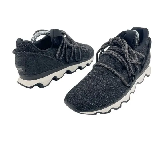 Sorel Kinetic Black Lace-Up Sneakers Womens Size 9 Comfort Athleisure Casual