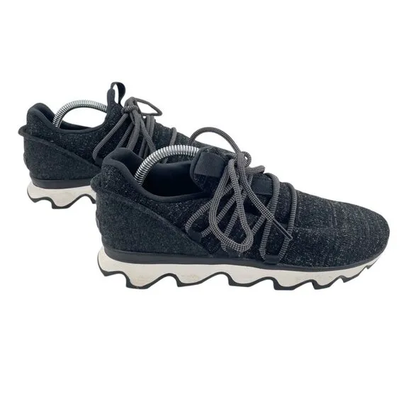 Sorel Kinetic Black Lace-Up Sneakers Womens Size 9 Comfort Athleisure Casual